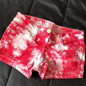 red and white shorts